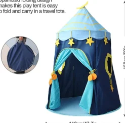 Playtime Foldable Tent House Starry Night - Blue