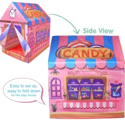 Playtime Foldable Tent House Candy Shop - Pink