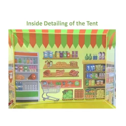Playtime Foldable Tent House Supermarket - Multicolour