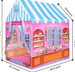 Playtime Foldable Tent House Cake Shop - Pink