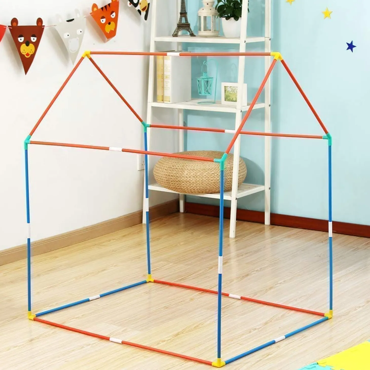 Playtime Foldable Tent House Supermarket - Multicolour