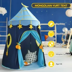 Playtime Foldable Tent House Starry Night - Blue