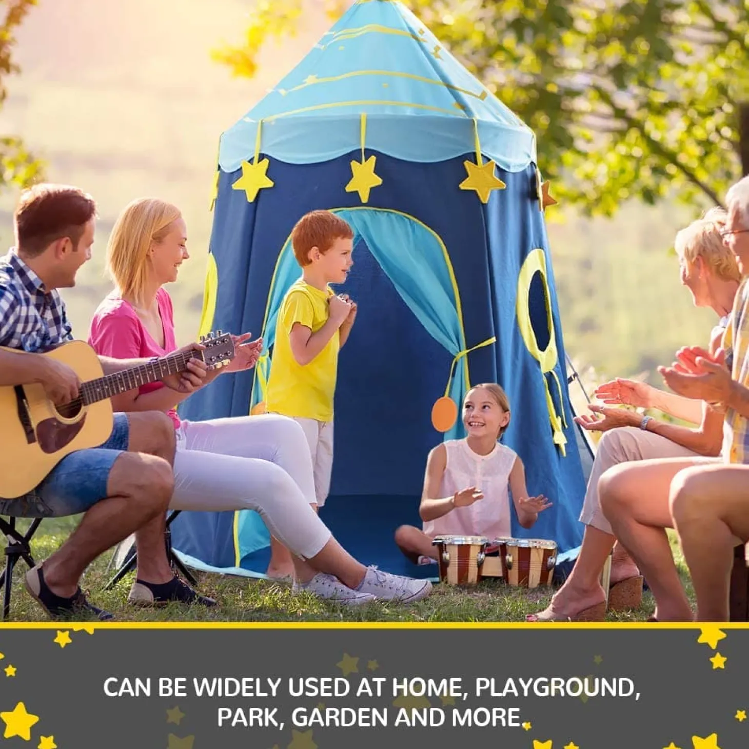 Playtime Foldable Tent House Starry Night - Blue