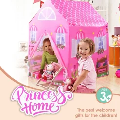 Playtime Foldable Tent House Princess Home - Pink