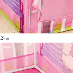 Playtime Foldable Tent House Princess Home - Pink