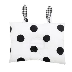 Polka And Plaid Black Dot Double Sided Pillow