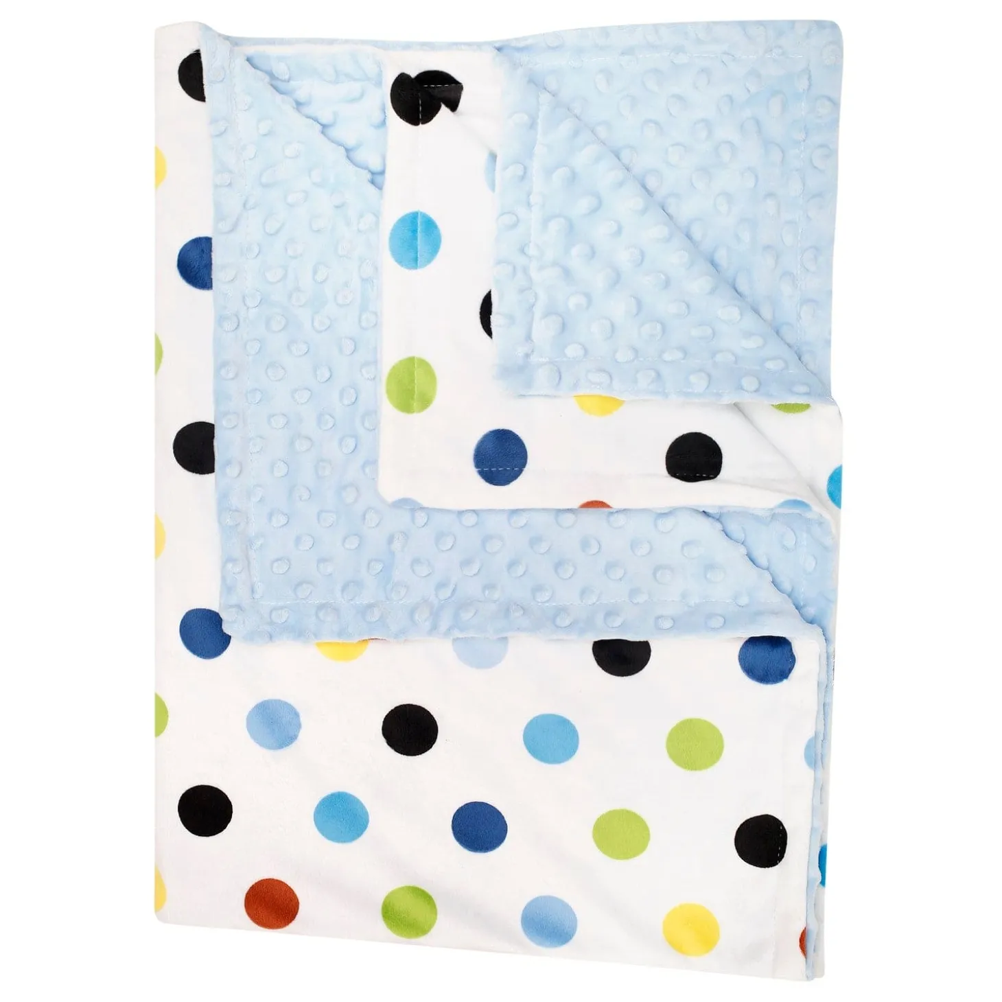 Polka Dot Printed Blue Blanket