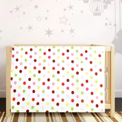 Polka Dot Printed Pink Bubble Blanket