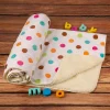 Polka Dot White Fur Blanket