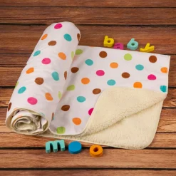 Polka Dot White Fur Blanket