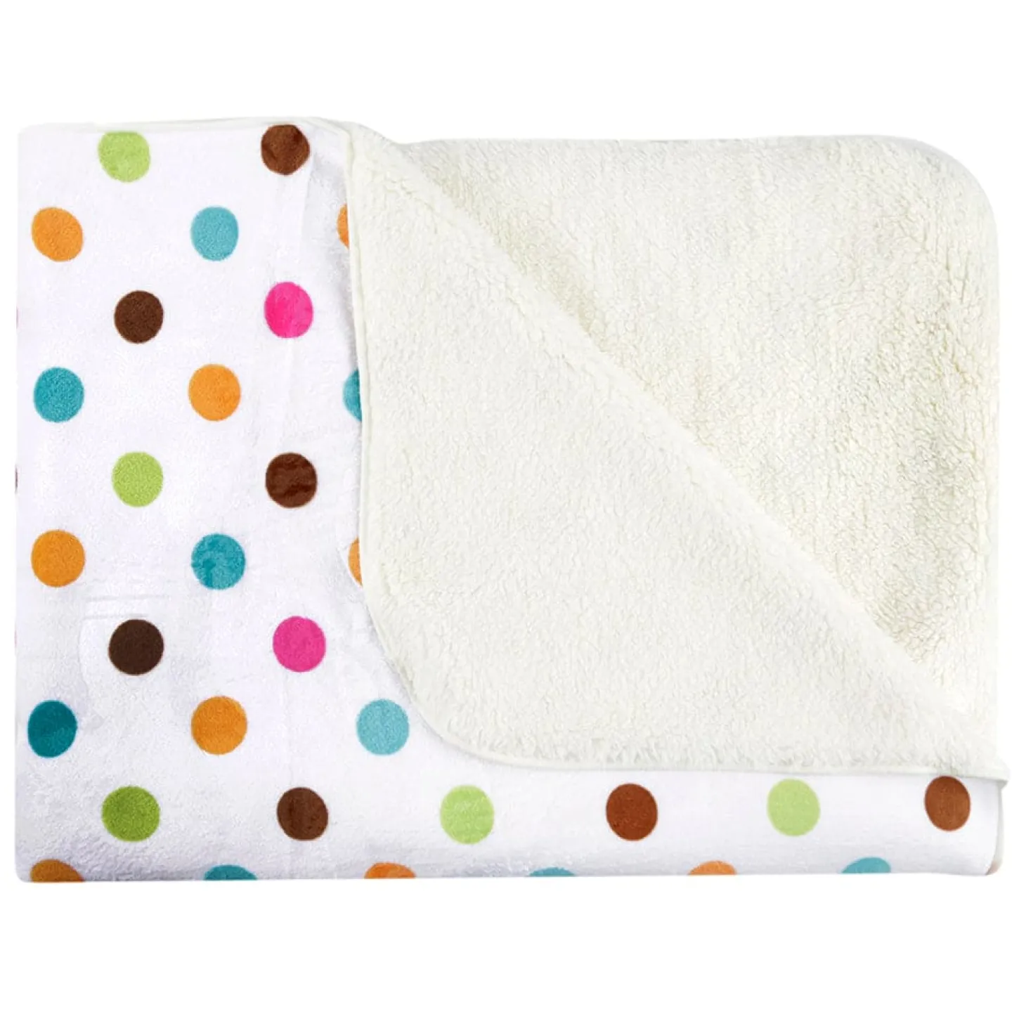 Polka Dot White Fur Blanket