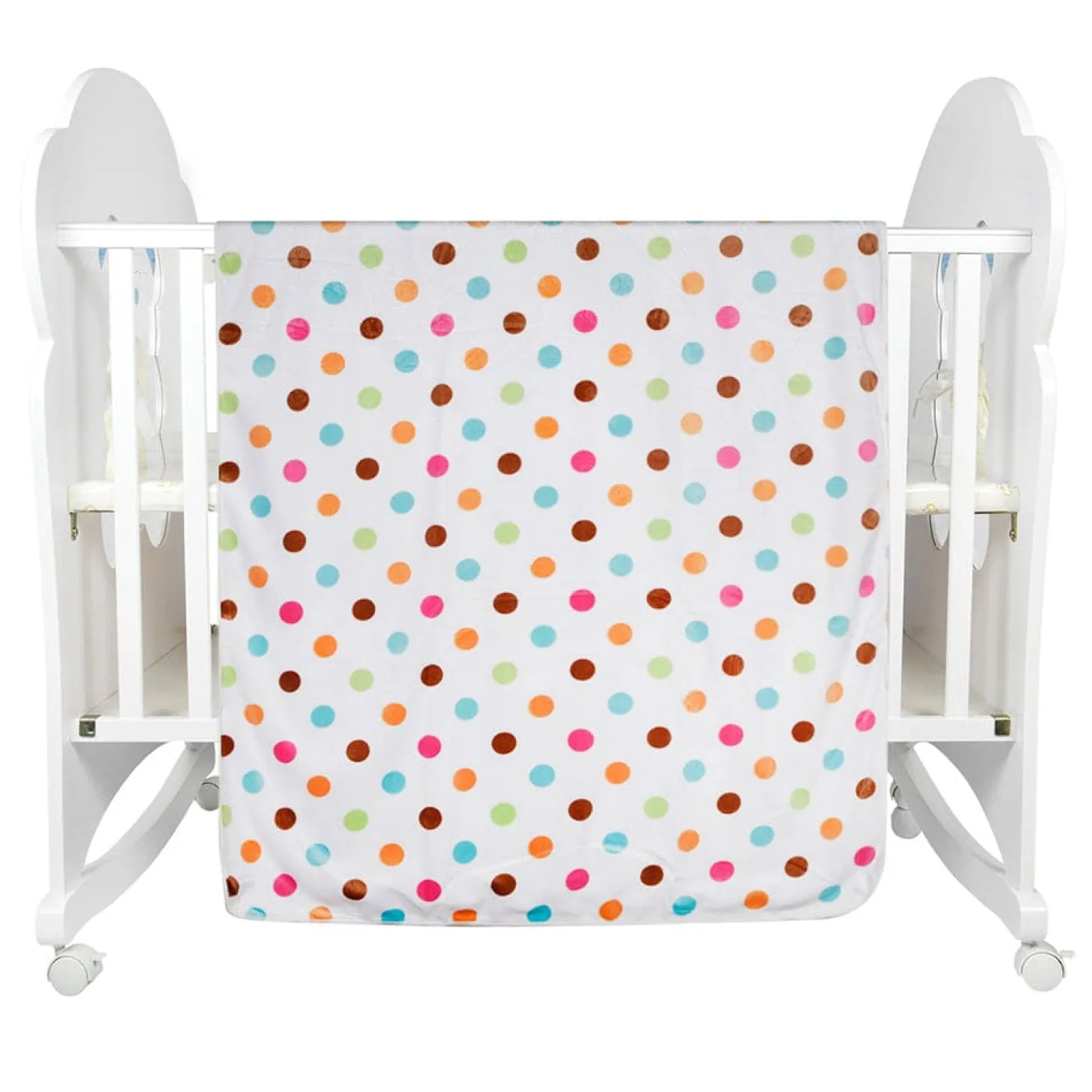 Polka Dot White Fur Blanket