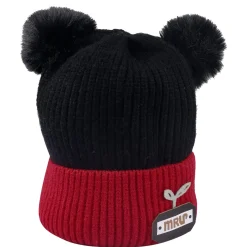 Pom Pom Black And Yellow 2 Pk Woolen Cap