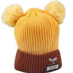 Pom Pom Black And Yellow 2 Pk Woolen Cap