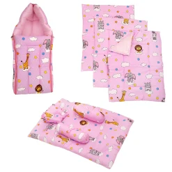 Premium Bedding Gift Set Flying Animals Pink