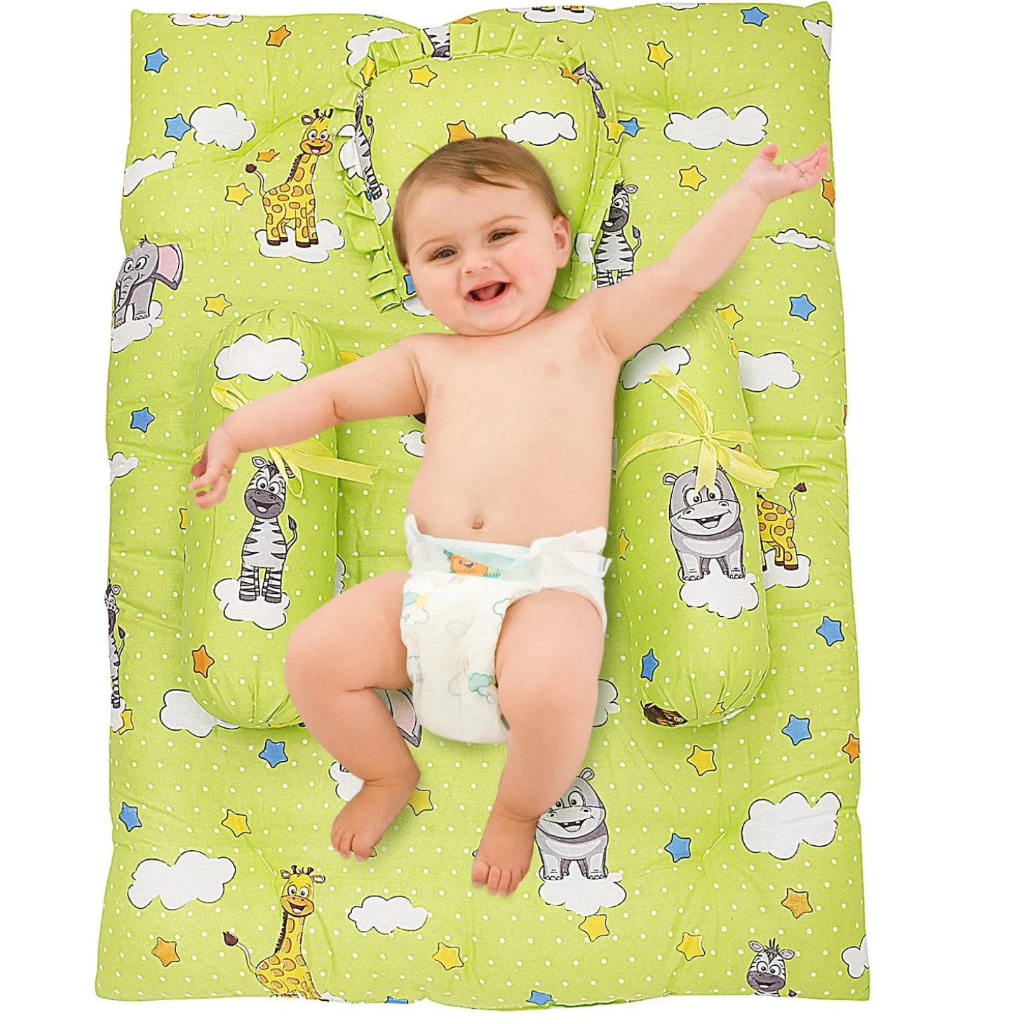 Premium Bedding Gift Set Fun In The Jungle Green