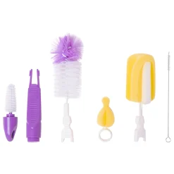 Premium Purple Set Of 5 Bottle And Nipple Cleaning Brushes