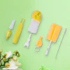 Premium Yellow Set Of 5 Bottle And Nipple Cleaning Brushes