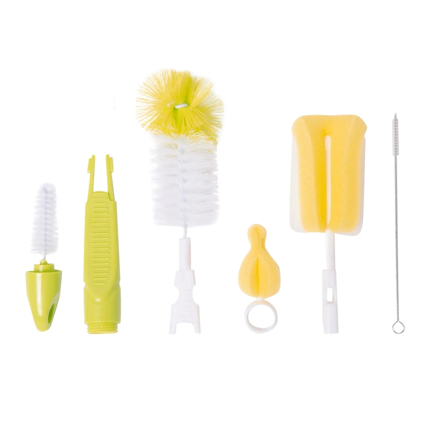 Premium Yellow Set Of 5 Bottle And Nipple Cleaning Brushes