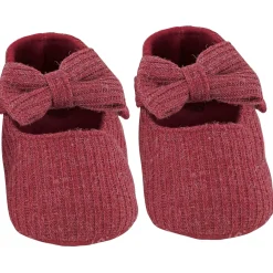Pretty Bow Maroon Booties