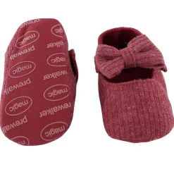 Pretty Bow Maroon Booties