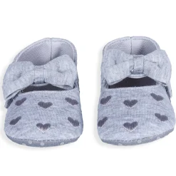 Princess Heart Premium Girls Anti-Slip Ballerina Booties - Grey
