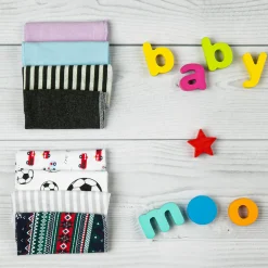 Printed Terry 8 Pcs Wash Cloth - Multicolour
