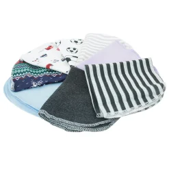 Printed Terry 8 Pcs Wash Cloth - Multicolour