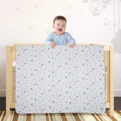 Printed White Muslin Small Blanket