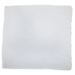 Printed White Muslin Small Blanket