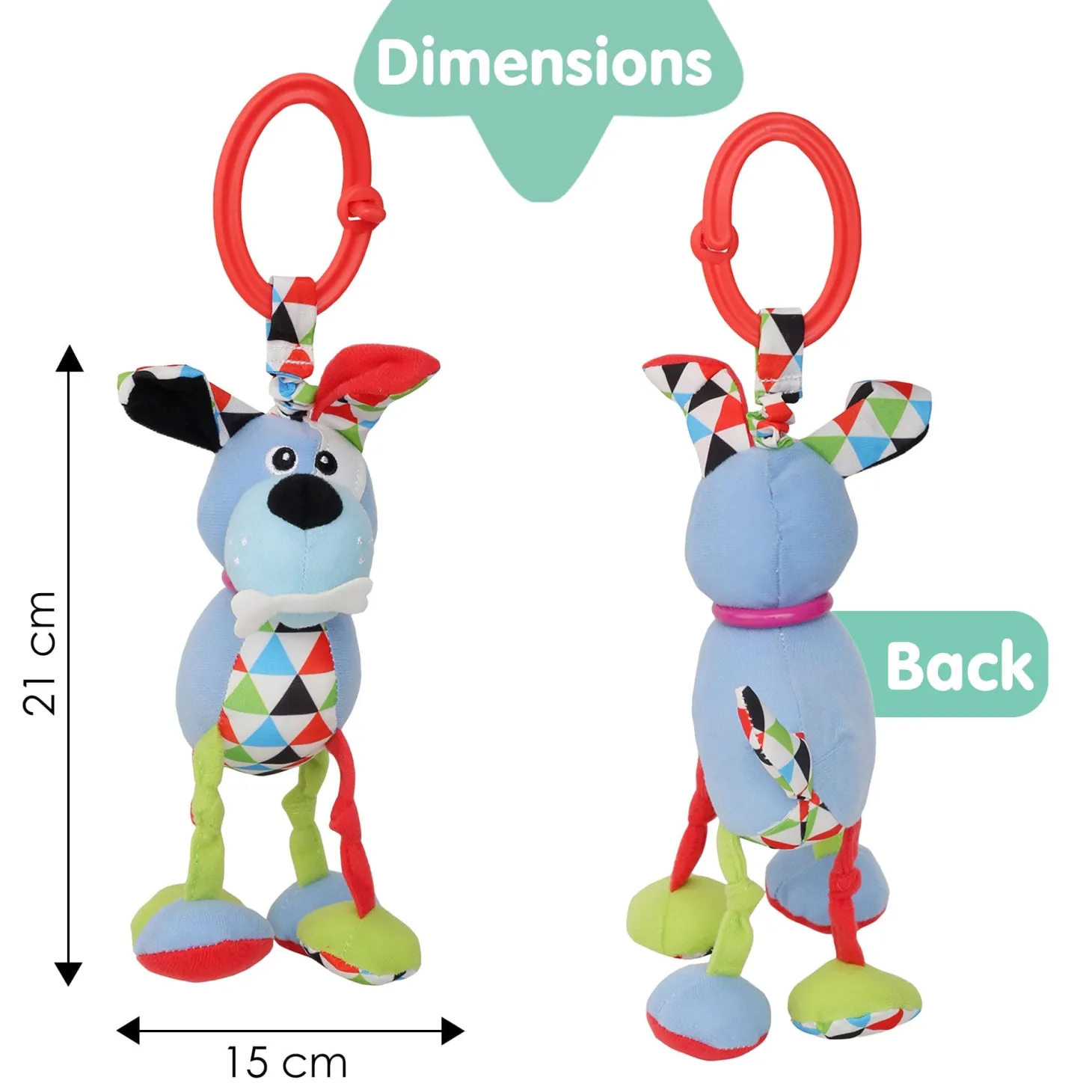 Puppy Blue Hanging Toy With Vibrations