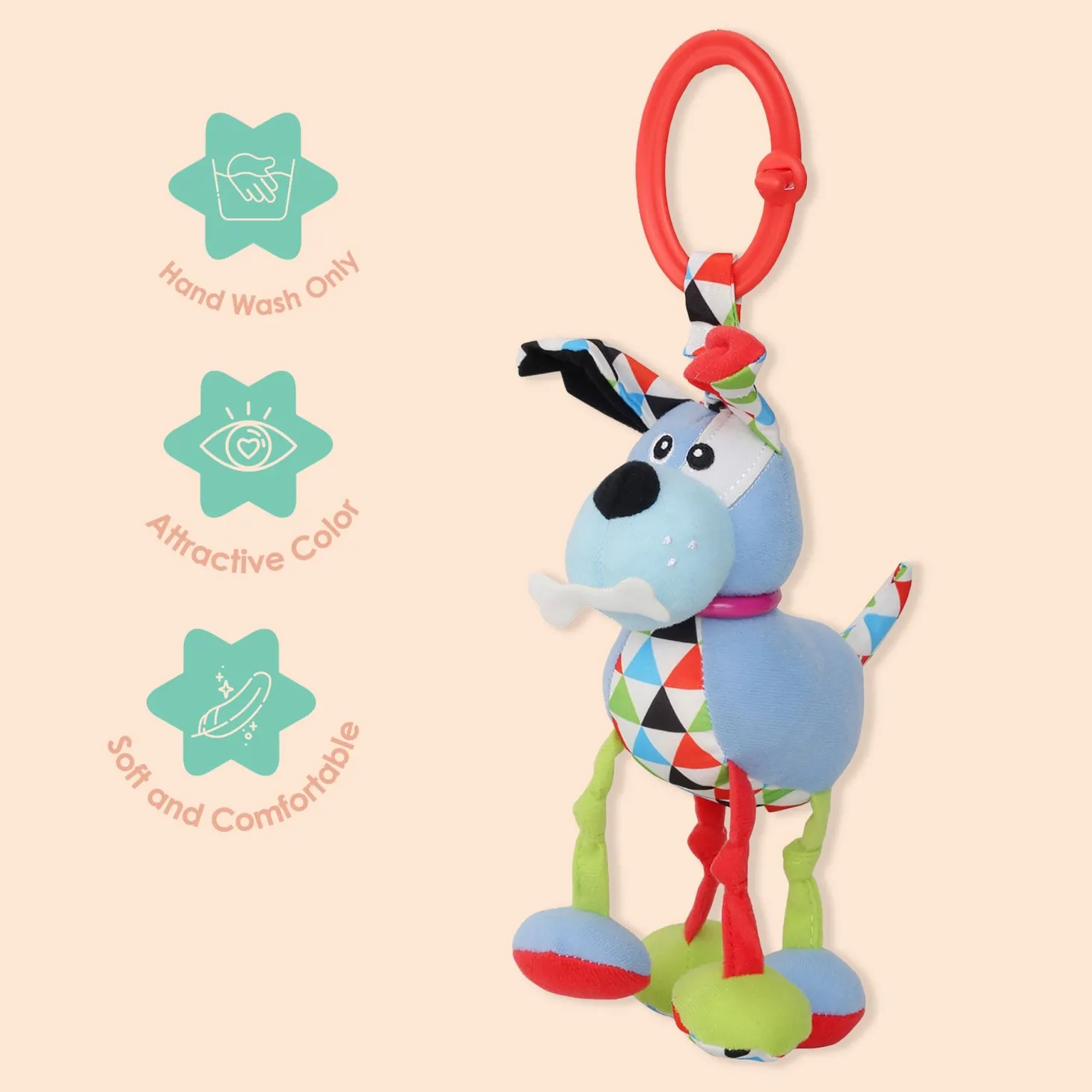 Puppy Blue Hanging Toy With Vibrations