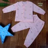 Puppy Face Full Sleeves 2 Piece Buttoned Pyjama Set Night Suit - Pink