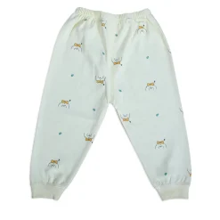 Puppy Face Full Sleeves 2 Piece Buttoned Pyjama Set Night Suit - Yellow