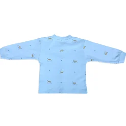 Puppy Face Full Sleeves 2 Piece Buttoned Pyjama Set Night Suit - Blue