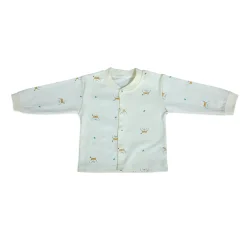 Puppy Face Full Sleeves 2 Piece Buttoned Pyjama Set Night Suit - Yellow
