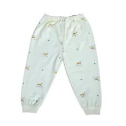 Puppy Face Full Sleeves 2 Piece Buttoned Pyjama Set Night Suit - Yellow