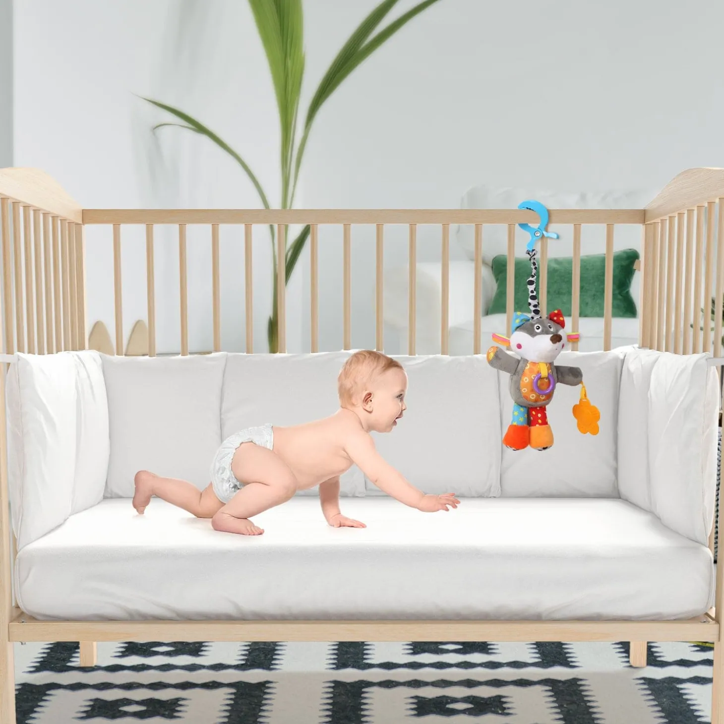 Puppy Love Multicolour Hanging Pulling Toy With Teether