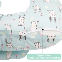 Rabbit Blue Feeding Pillow