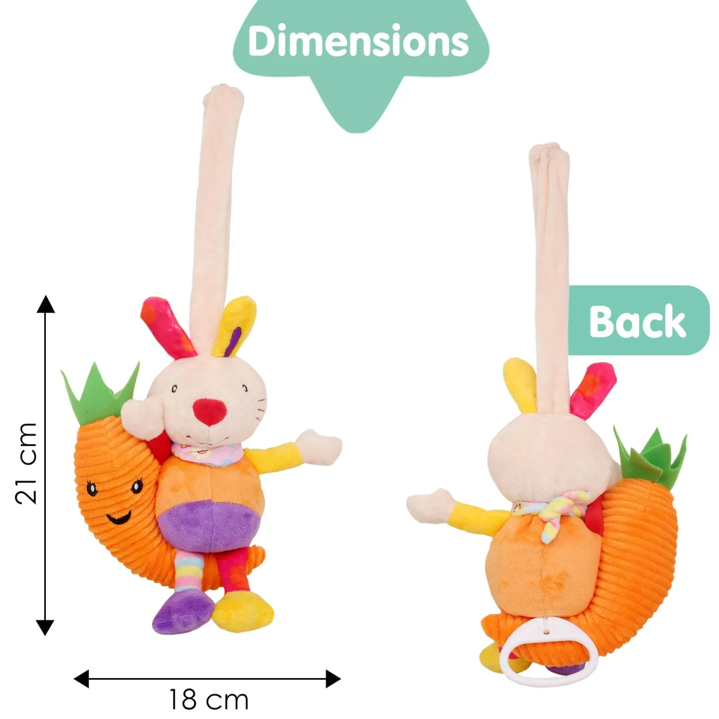 Rabbit Multicolour Hanging Pulling Toy