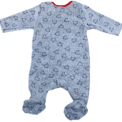 Rock Star Infant Full Sleeves Snap Button Bodynew born sleepsuits onlinesuit Romper - Grey