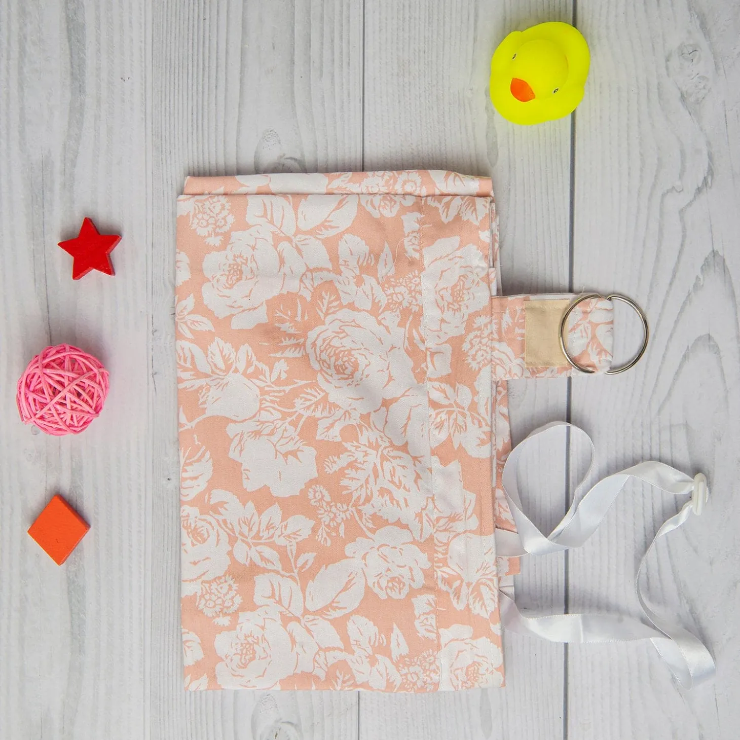 Rosy Cotton Breastfeeding Infant Nursing Cover Peach