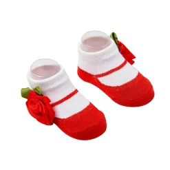 Rosy Red Socks And Cap Set