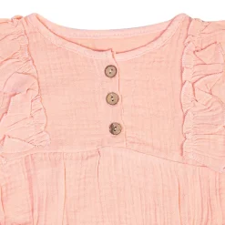 Ruffle Full Sleeve Peach 1 Piece Romper