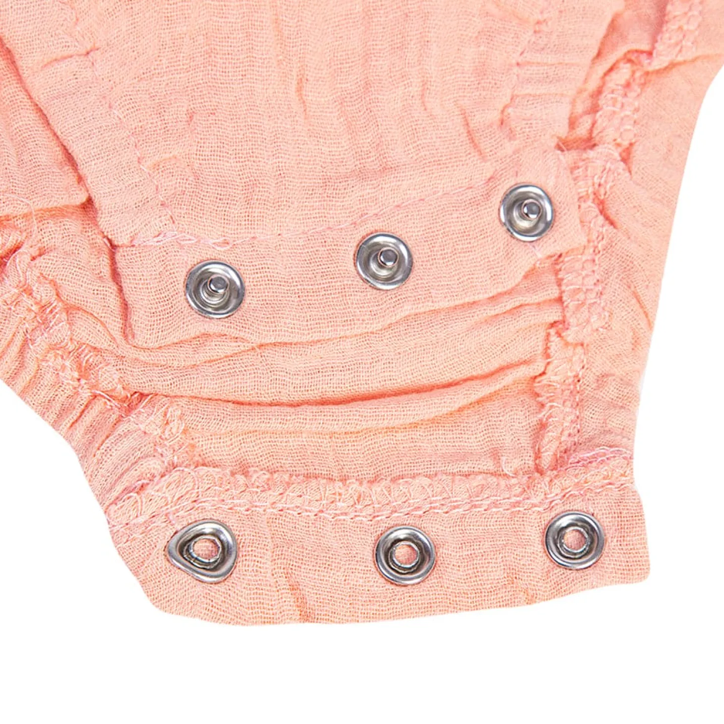 Ruffle Full Sleeve Peach 1 Piece Romper