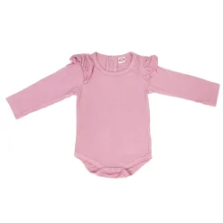 Ruffle Full Sleeve Pink 2 Piece Romper Set