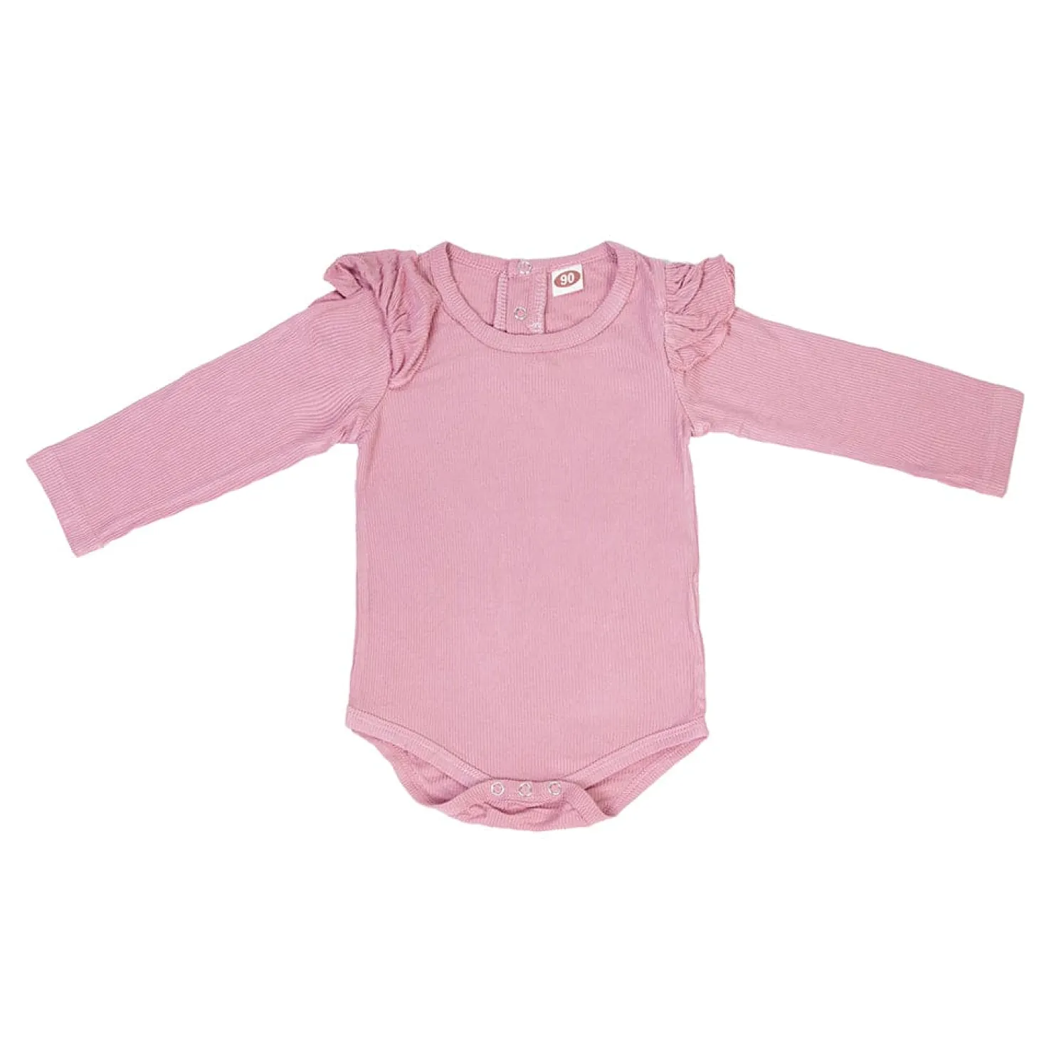 Ruffle Full Sleeve Pink 2 Piece Romper Set