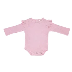 Ruffle Full Sleeve Pink, Blue 2 Piece Romper Set