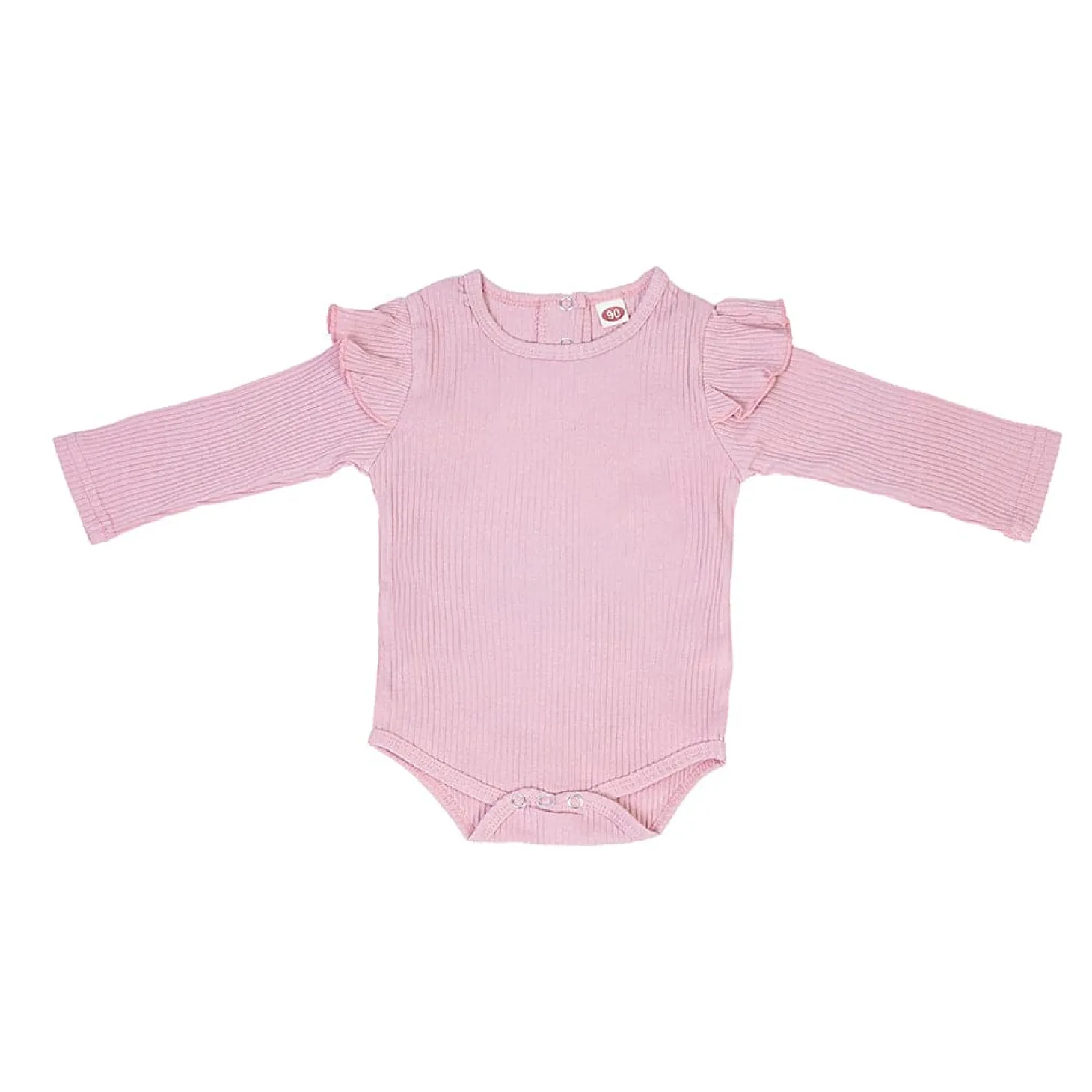 Ruffle Full Sleeve Pink, Blue 2 Piece Romper Set