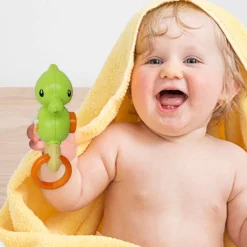 Seahorse Green Rattle Toy
